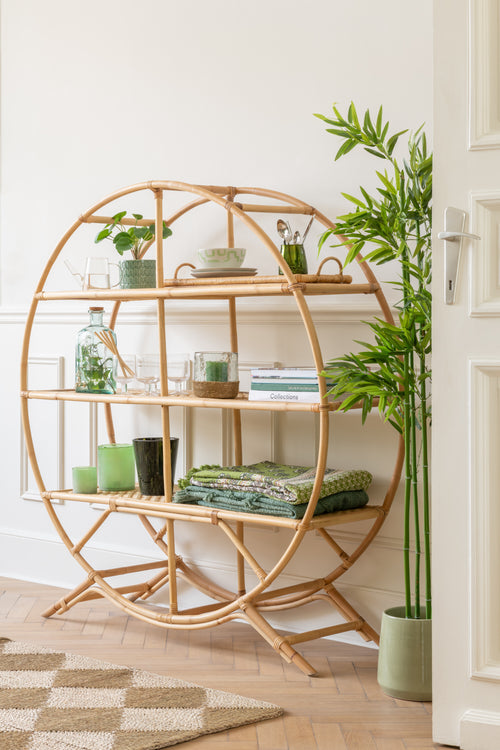 J-Line rek 3 Planken - rotan - naturel