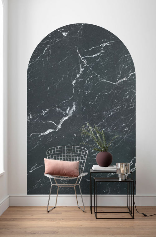 Sanders & Sanders zelfklevende behangcirkel boog zwart - 127 x 200 cm - 611747