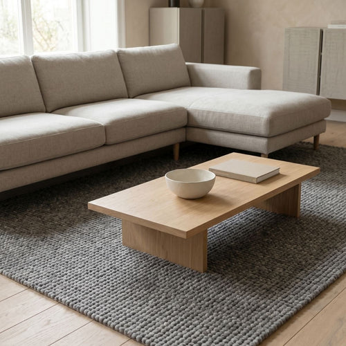DÉJA Living Vloerkleed Bela - Grijs Wol - 200x290cm