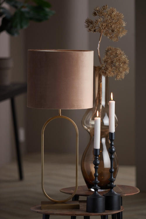 Light & Living lampenkap VELOURS - Ø35x30cm - bruin - vtwonen shop