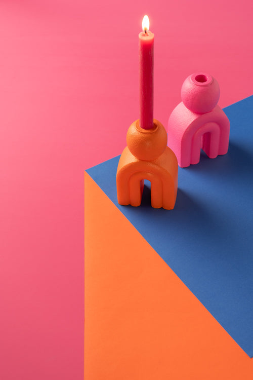 J-Line kandelaar Modern - cement - mix - 3 stuks - vtwonen shop