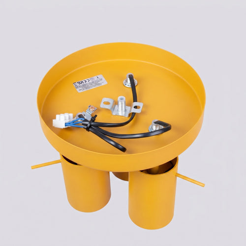 Sollux Lighting Plafondlamp RING 3P geel - 25,7x25,7x14,5cm