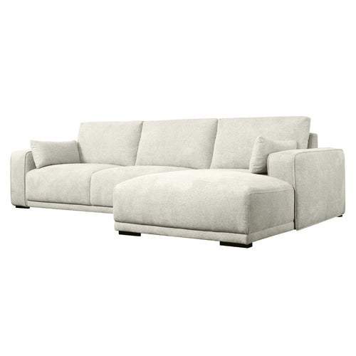 Furnhouse chaise longue bank rechts California - Crème wit - Stof - 105x305x85