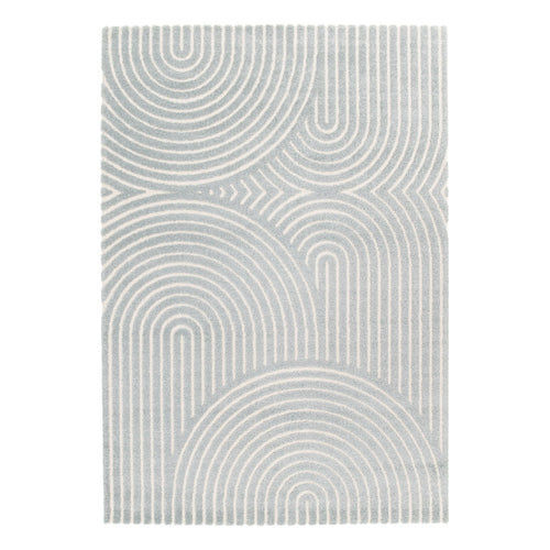 AFK Living vloerkleed Groove - reliëfeffect - blauw - 120 x 170 cm