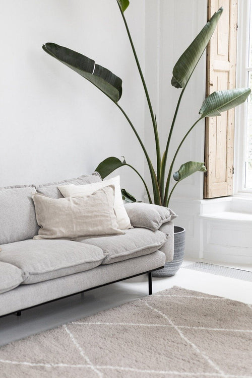 Interieur05 berber vloerkleed hoogpolig grijs/beige/zand/cream - scandinavisch - nea - 135 x 190 cm