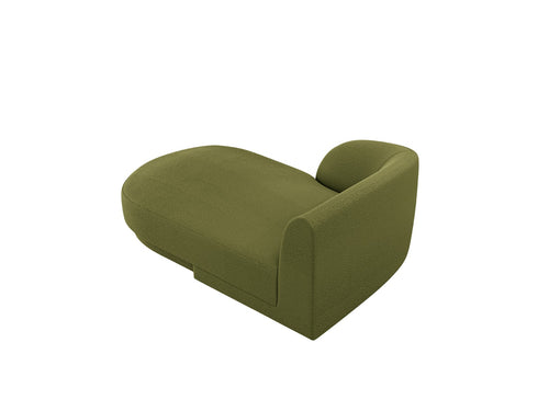 Micadoni linker meridiaan Miley 2-zits, boucle donker olijfgroen - 156x90x70cm