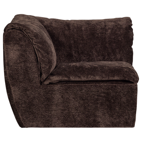 WOOOD hoekelement Baggy - 3D Chenille - Donkerbruin - 81x96x96 - vtwonen shop