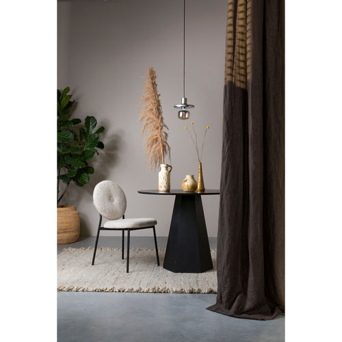 Zuiver Pilar Eettafel Rond100 cm Hout Zwart - vtwonen shop