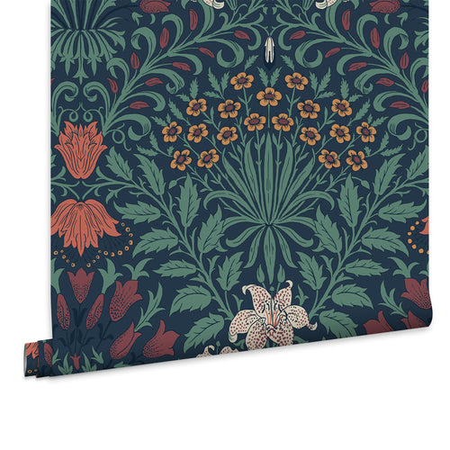 William Morris at Home Vliesbehang - Garden Moonlight