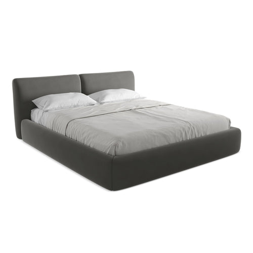 LaMiaSofa Bed met opbergruimte Milano - velours - staal - 200x228x82