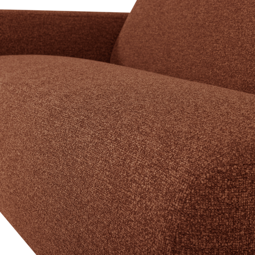 WOOOD 2-zits bank arm links Mojo Base - Bouclé - Roestbruin - 74x185x97