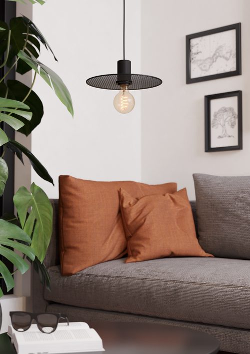 EGLO hanglamp Ikeston - e27 - ø 28 cm - zwart - staal - vtwonen shop