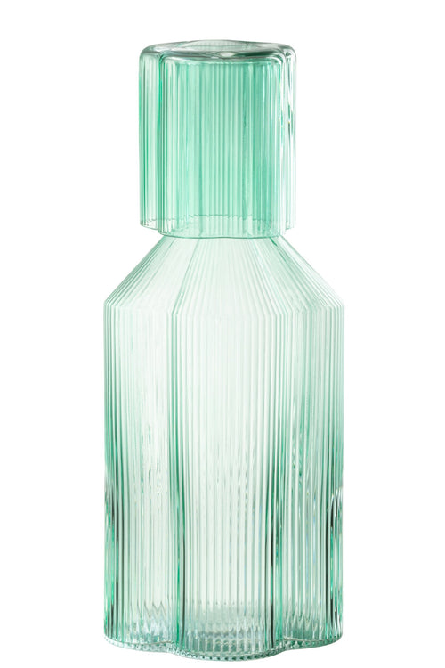 J-Line karaf Fiore - glas - aqua