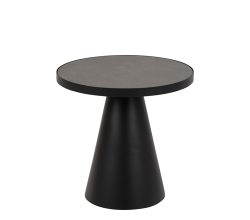 Rebellenclub Salontafel Leeds - Ø45 cm - Zwart Keramiek - vtwonen shop