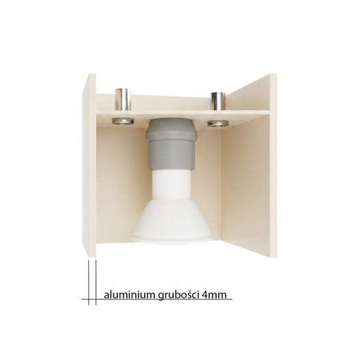 Sollux Lighting Wandlamp QUAD 1 beige - 10x12x10cm