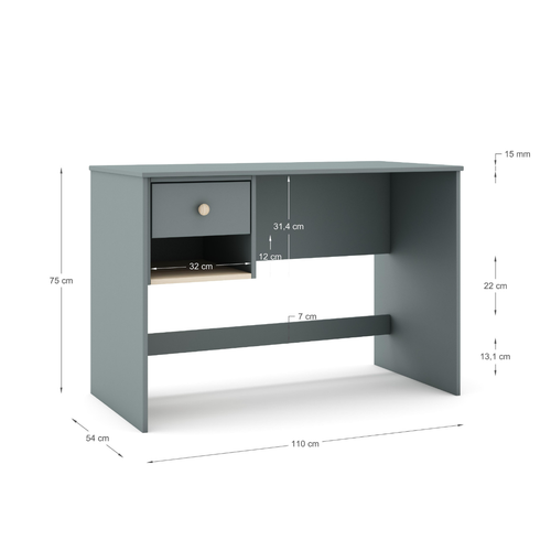 Calicosy - SIMON Kantoor - Groen - 110x55x75 cm