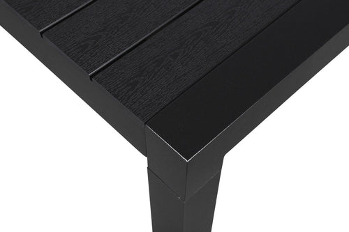 Lisomme Stef tuintafel zwart - verlengbaar - 205 x 100 cm