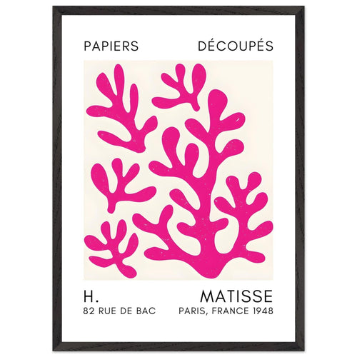 Artfulprints Poster met Lijst Matisse – Coral shadows pink   - 50x70 cm - Roze