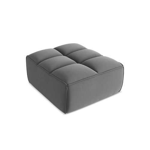 LaMiaSofa Poef Belluno - velours - staal - 80x93x43