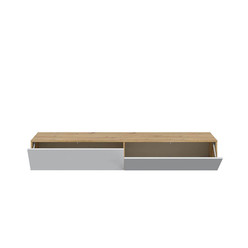 KAWAY Hangend meubel met 2 kleppen - Glanzend wit - 34,5x180x28 cm