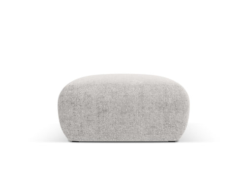 Cosmopolitan Design Poef Nolio chenille, lichtgrijs - 75x75x36cm