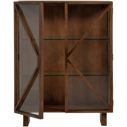 WOOOD kast 2-deurs Kella - Mango Hout - Bruin - 132x100x44