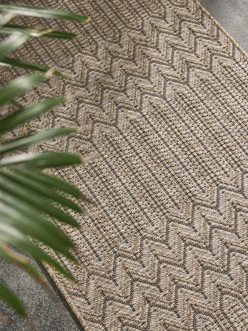 benuta binnen- en buitenloper Naoto - beige - 80x240 cm