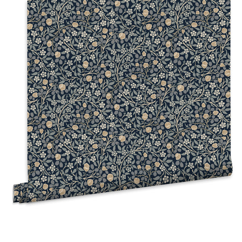 William Morris at Home Vliesbehang - Clover Midnight