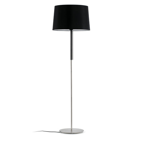 Faro Volta - 1 Light Vloerlamp Zwart, Nikkel, E27