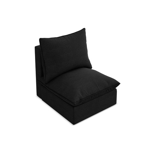 LaMiaSofa Bankmodule midden Ravenna - bouclé - zwart - 75x90x77