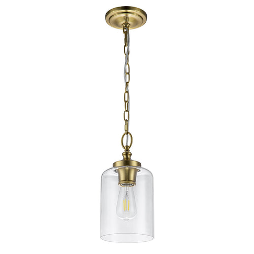 Elstead Feiss Hounslow Koepel Hangende Plafondlamp Gepolijst Messing
