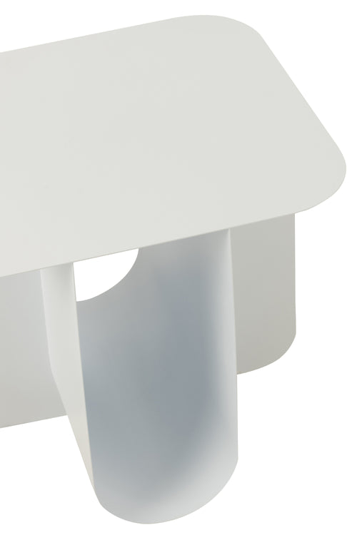 J-Line bijzettafel Vierkant - metaal - wit - vtwonen shop