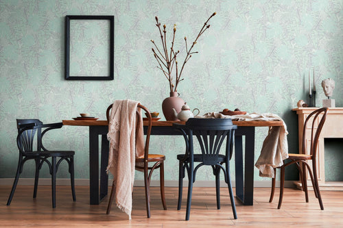 Livingwalls behang palmbomen turquoise en groen - 53 cm x 10.05 m - AS-389054 - vtwonen shop