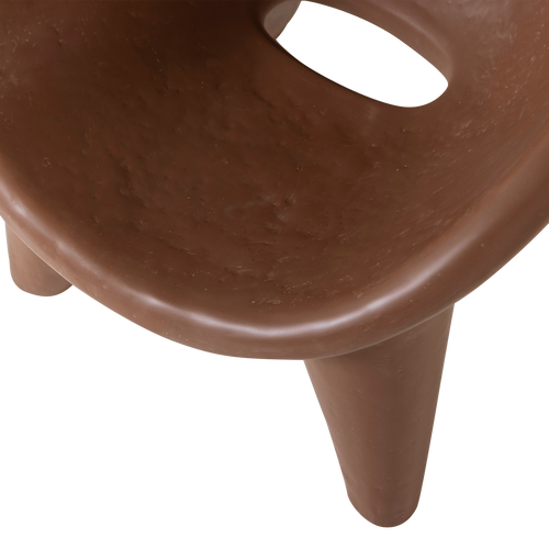 WOOOD loungestoel Orio - Polymeer - Rood/Bruin - 58x62x62