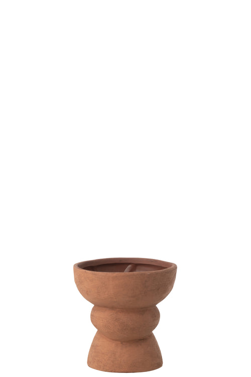 J-Line bloempot Nana - keramiek - bruin - small