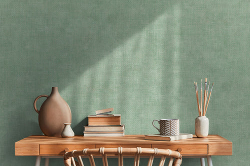 A.S. Création behang effen groen, zilver en metallic - 53 cm x 10.05 m - AS-388264 - vtwonen shop