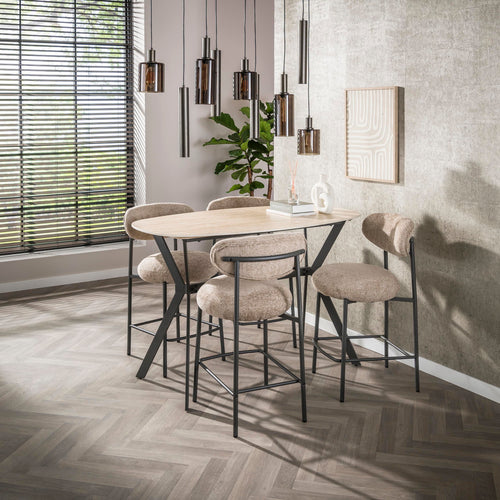 Giga Living Bartafel Romano - Deens Ovaal Travertin - 140x75x90cm