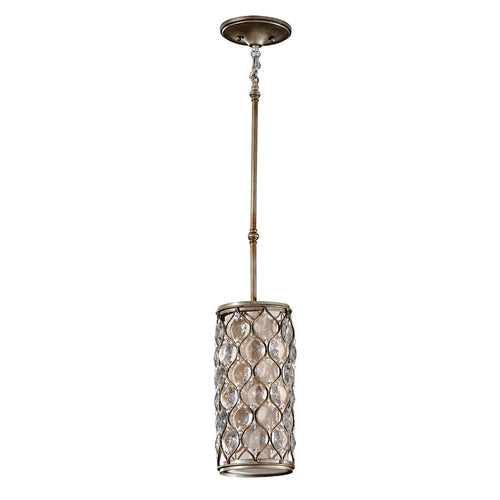 Elstead Lucia - 1-lichts plafondlamp mini gepolijst zilver, E27