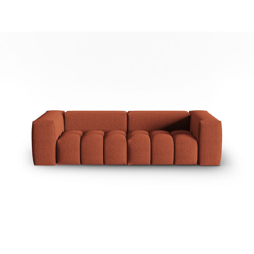 Cosmopolitan Design - Modulaire bank Verona 3-zits, structurele stof koraal - 85x230x70cm