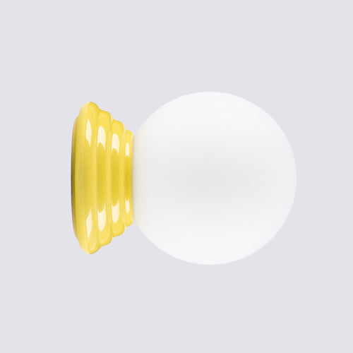 Sollux Lighting Wandlamp ZORI geel IP44 - 12x16x12cm