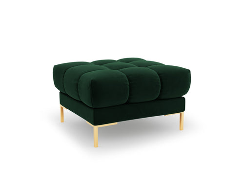Cosmopolitan Design Poef Bali flueel, flessengroen - 60x60x41cm