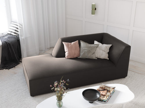 Micadoni linker meridiaan Ruby flueel, donkergrijs - 180x93x69cm