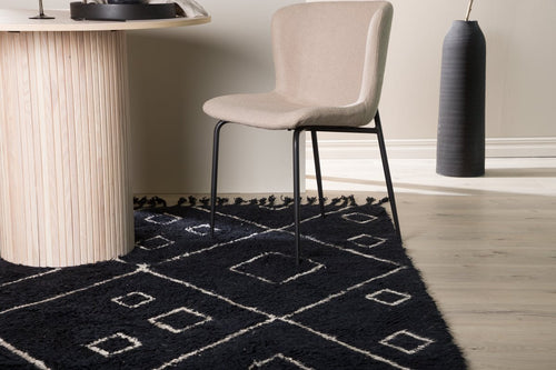 Rebellenclub Vloerkleed Rossel - zwart - 230 x 160 cm