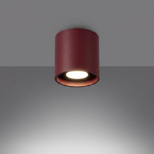 Sollux Lighting Plafondlamp ORBIS 1 bordeaux - 10x10x10cm