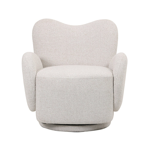 DÉJA Living Draaifauteuil Lola - Stof - Off-White - vtwonen shop