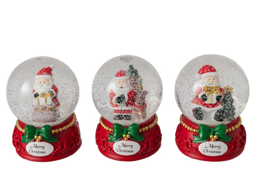 J-Line waterbal Kertsman - polyresin - groen/rood - large - 3 stuks