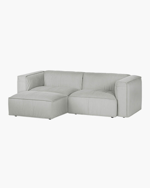 noo.ma Lobi Ottoman Chalk Grey Corduroy - voetenbank en extra zitplek