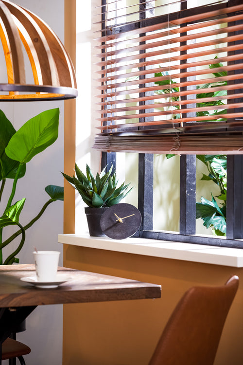 Light & Living klok  - zwart - 20x0.5x20 cm
