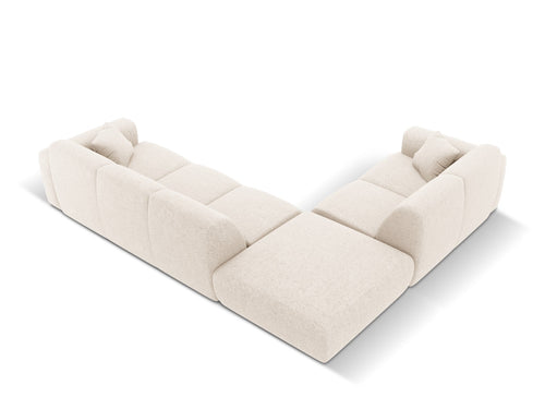 Cosmopolitan Design linker hoekbank Nolio 4-zits, chenille, lichtbeige - 250x315x72cm