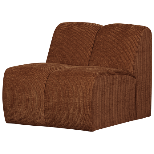 WOOOD 1-zits bank Mojo - Ribstof - Roest Bruin - 74x80x97 - vtwonen shop